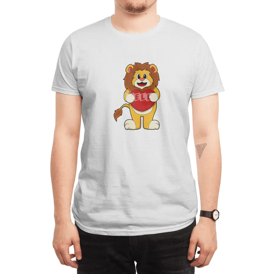 Lion with Heart Spor T-Shirt