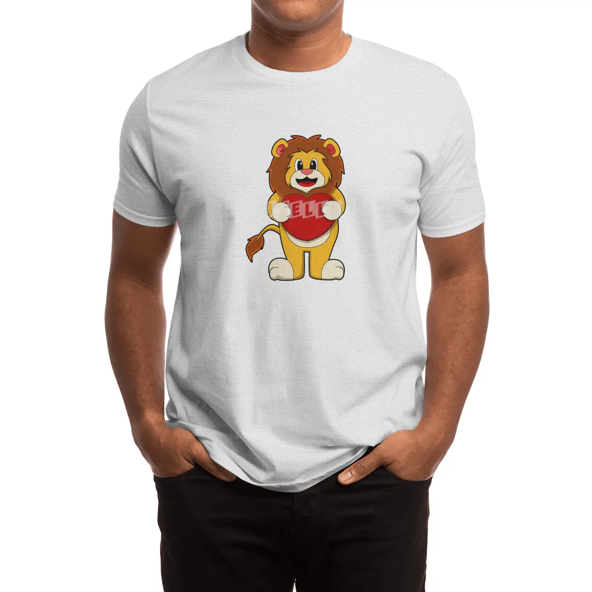 Lion with Heart Spor T-Shirt