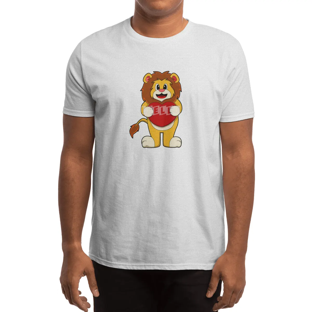 Lion with Heart Spor T-Shirt