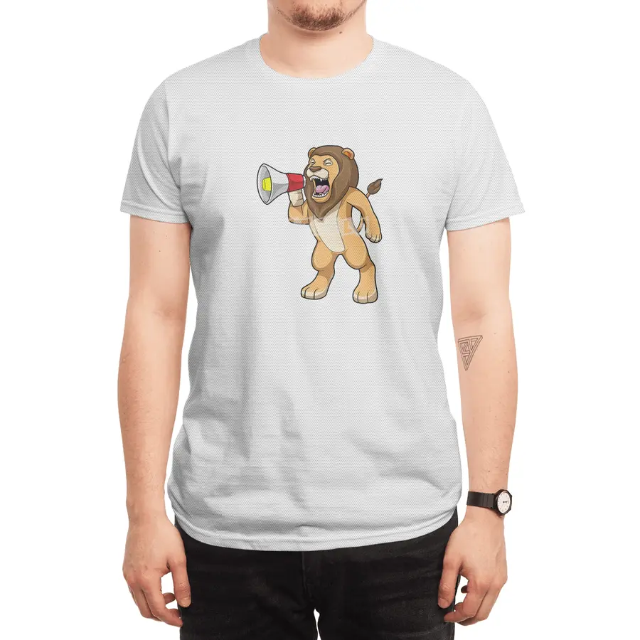 Lion with Microphone Spor T-Shirt