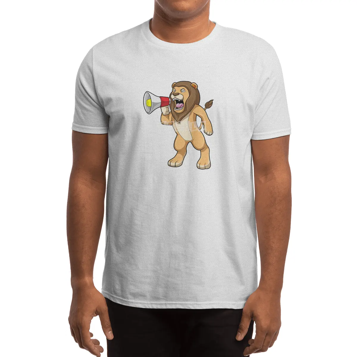 Lion with Microphone Spor T-Shirt