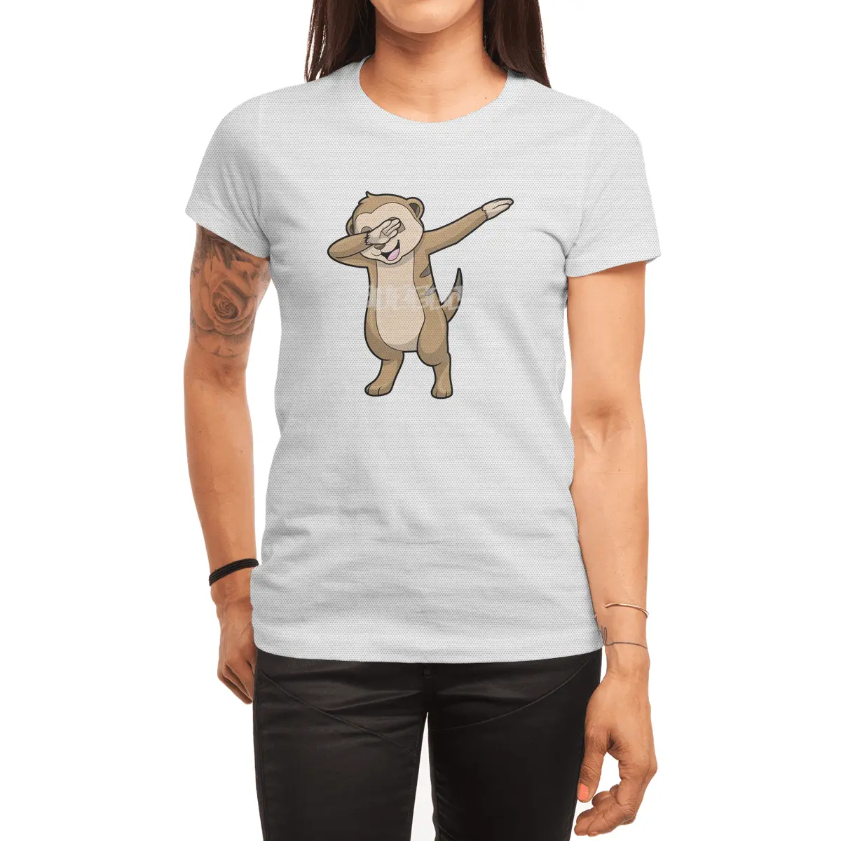 Meerkat as Hip Hop Dance Dab Spor T-Shirt
