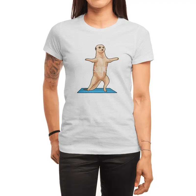 Meerkat at Fitness Stretching exercise Spor T-Shirt