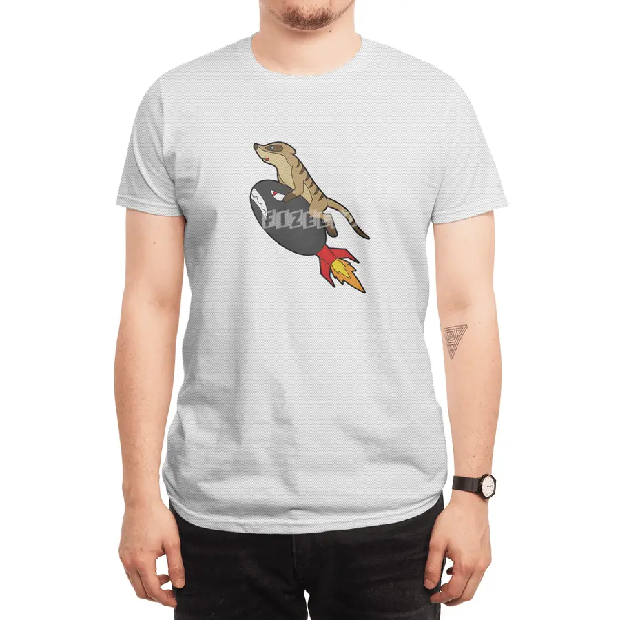 Meerkat at Flying with Rocket Spor T-Shirt
