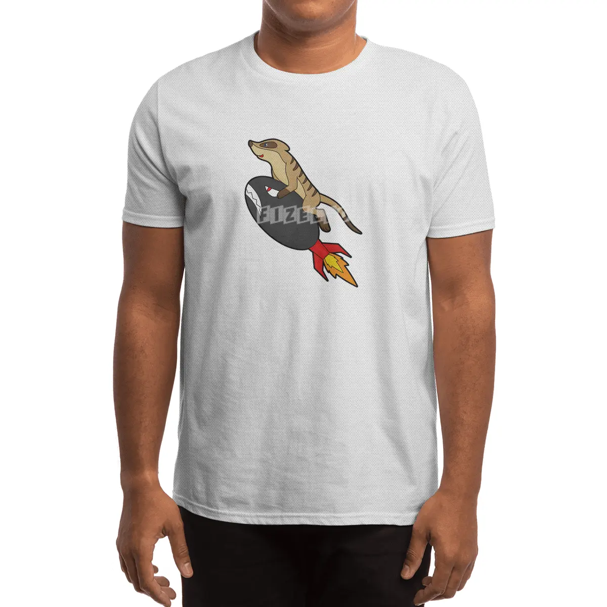 Meerkat at Flying with Rocket Spor T-Shirt