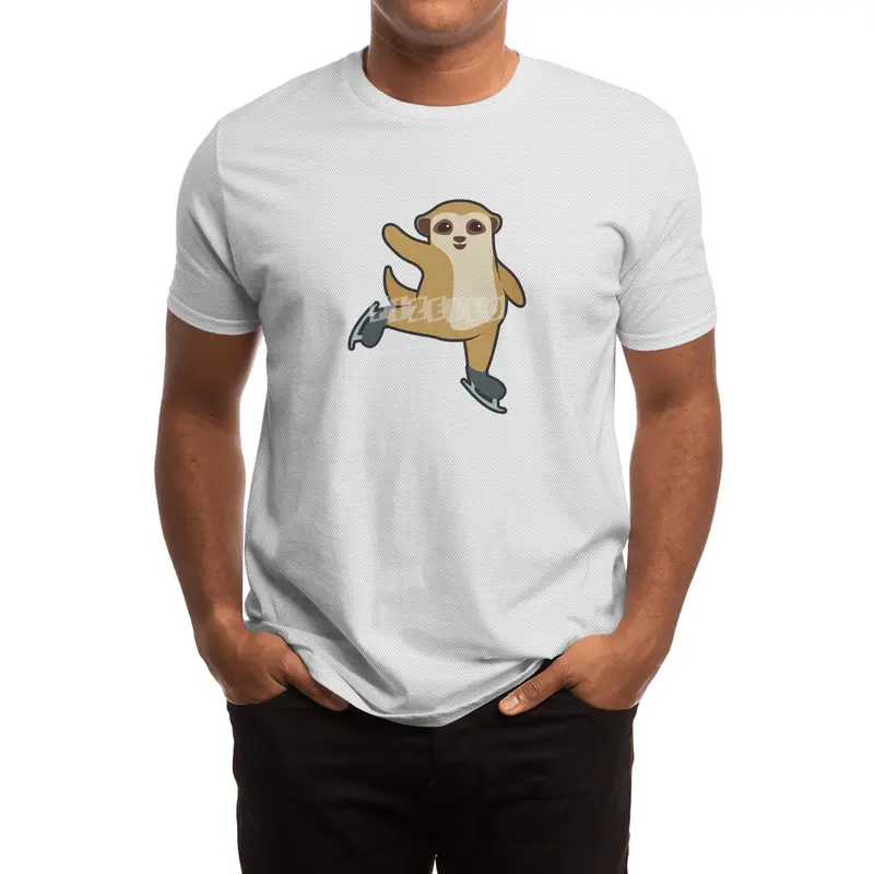 Meerkat at Ice skating with Ice skates Spor T-Shirt