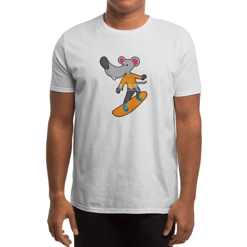 Mouse as Snowboarder with Snowboard Spor T-Shirt