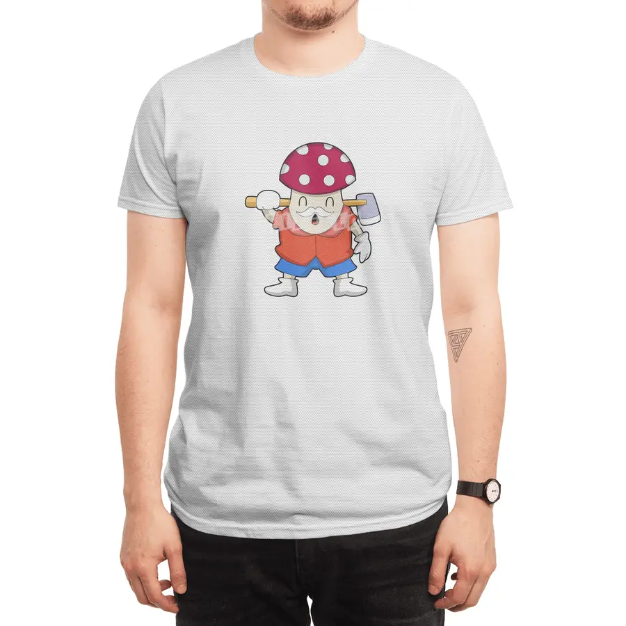 Mushroom as Farmer with Axe Spor T-Shirt