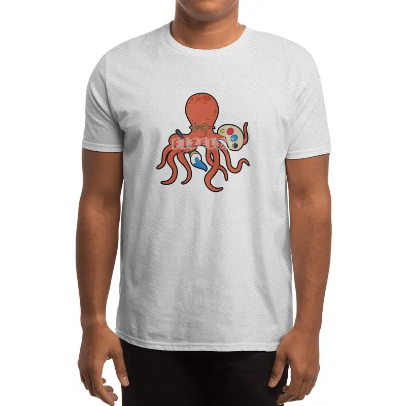 Octopus as Painter with Paint & Brush Spor T-Shirt