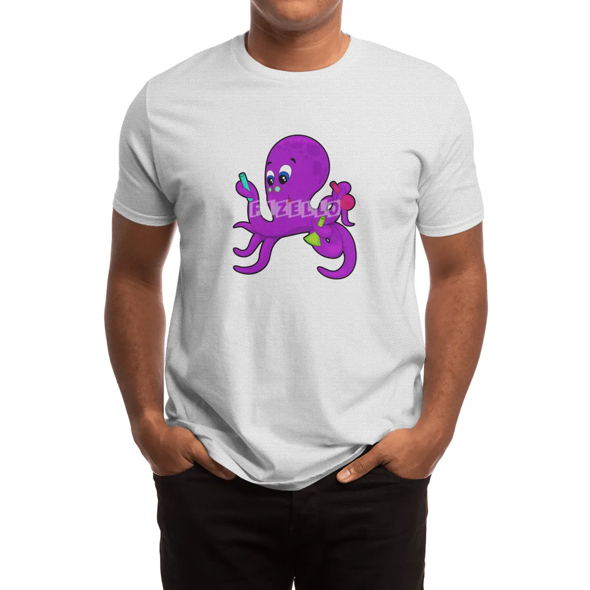Octopus as Teacher with Laboratory equipment Spor T-Shirt