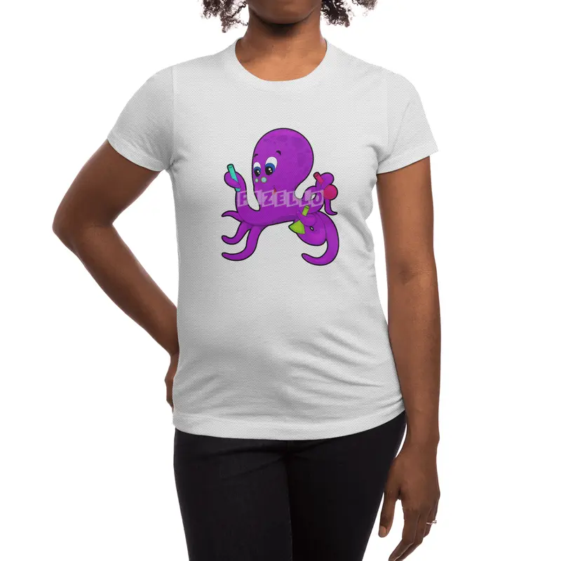 Octopus as Teacher with Laboratory equipment Spor T-Shirt