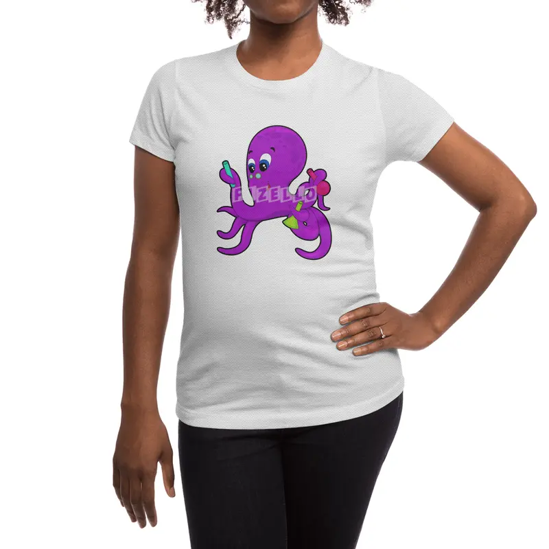 Octopus as Teacher with Laboratory equipment Spor T-Shirt