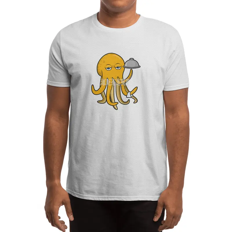 Octopus as Waiter with Platter & Serving towel Spor T-Shirt