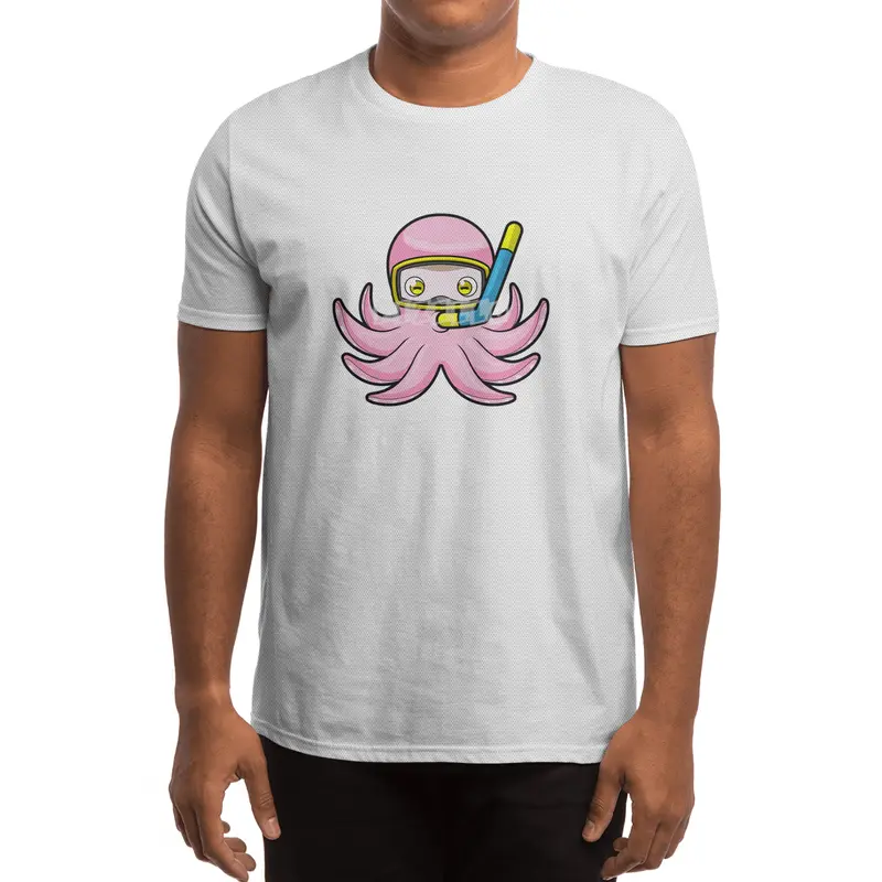 Octopus at Diving with Snorkel & Swimming goggles Spor T-Shirt