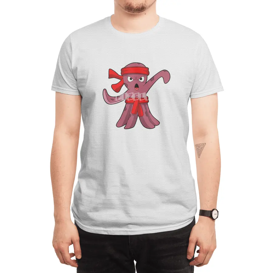 Octopus at Martial arts Karate Spor T-Shirt