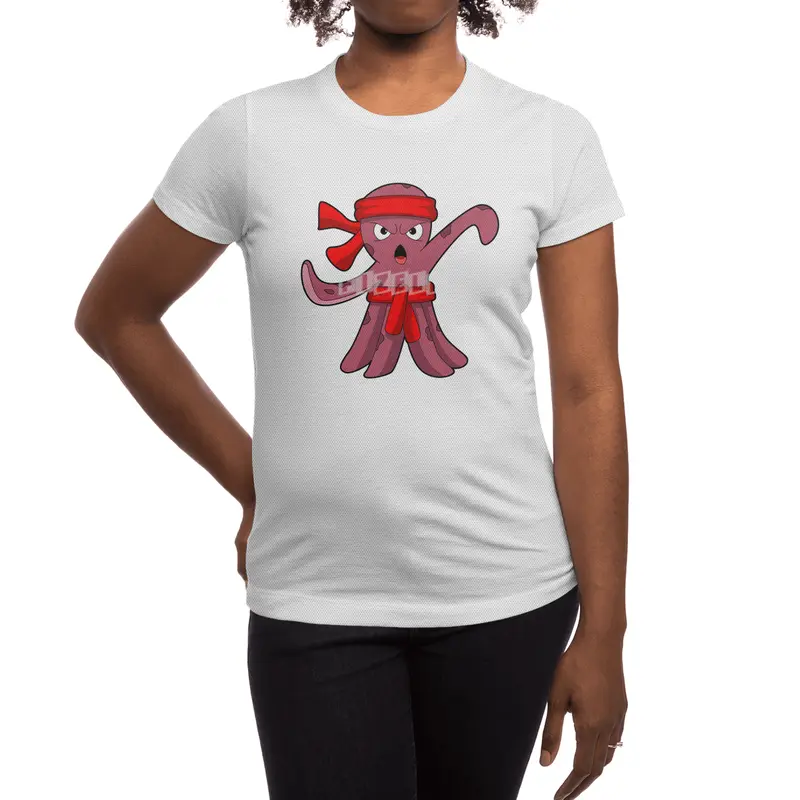 Octopus at Martial arts Karate Spor T-Shirt