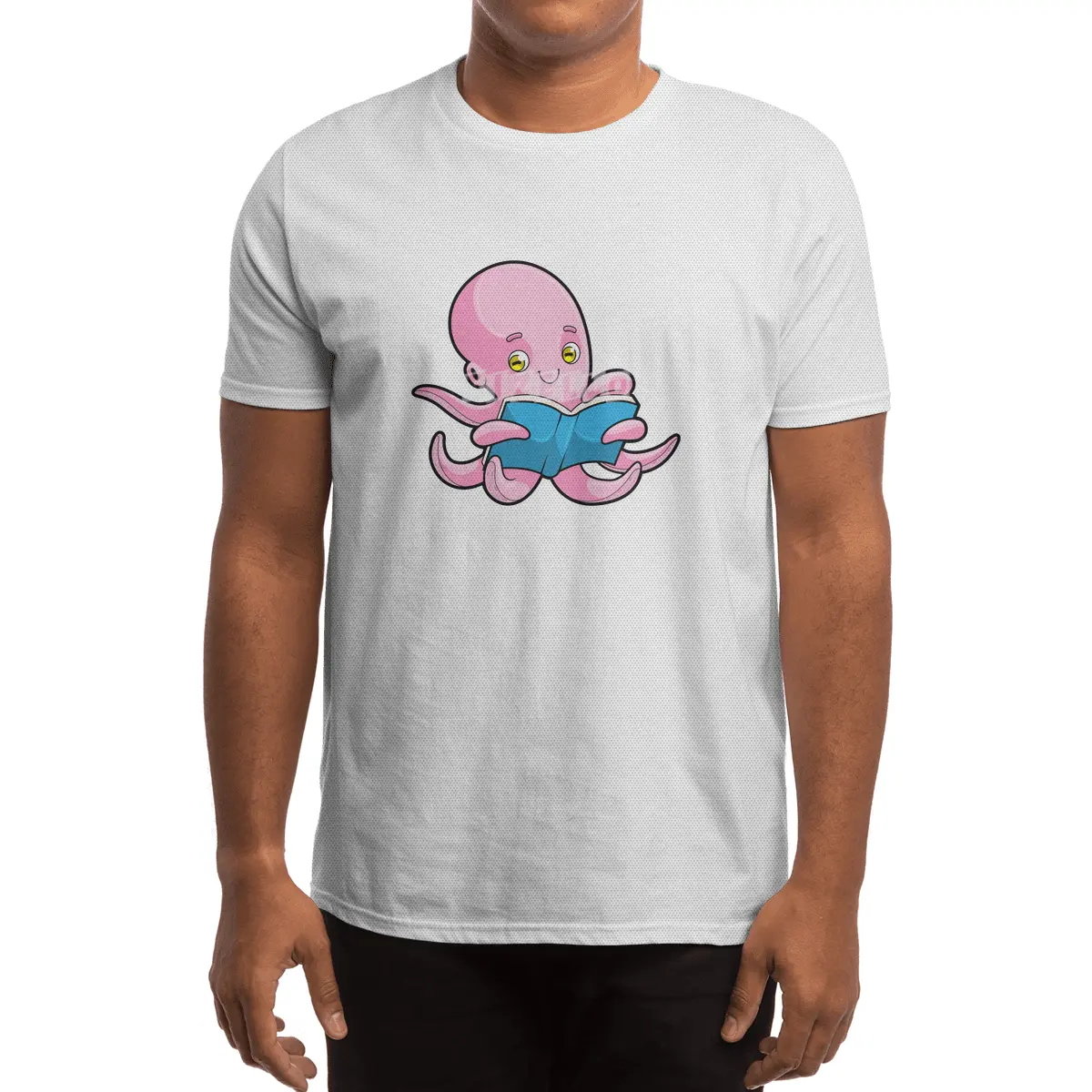 Octopus at Reading a Book Spor T-Shirt