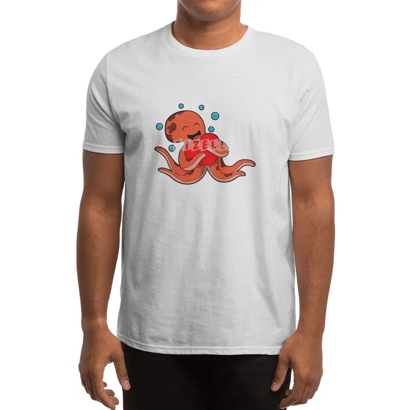 Octopus Love Heart Spor T-Shirt