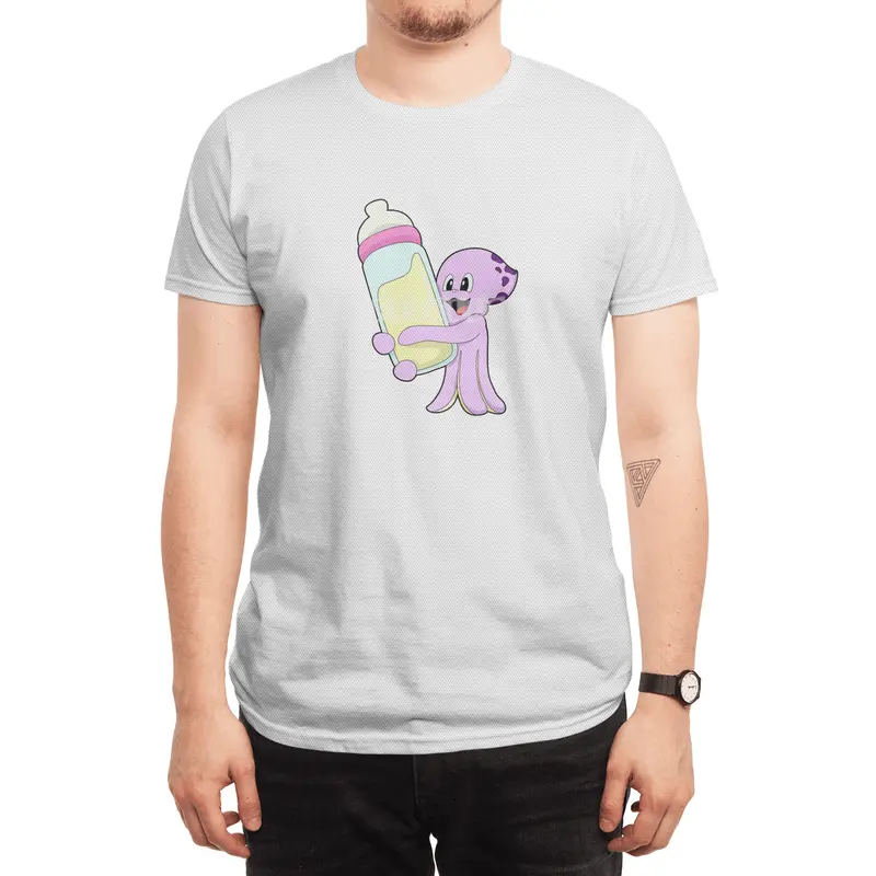 Octopus with Baby bottle Milk Spor T-Shirt