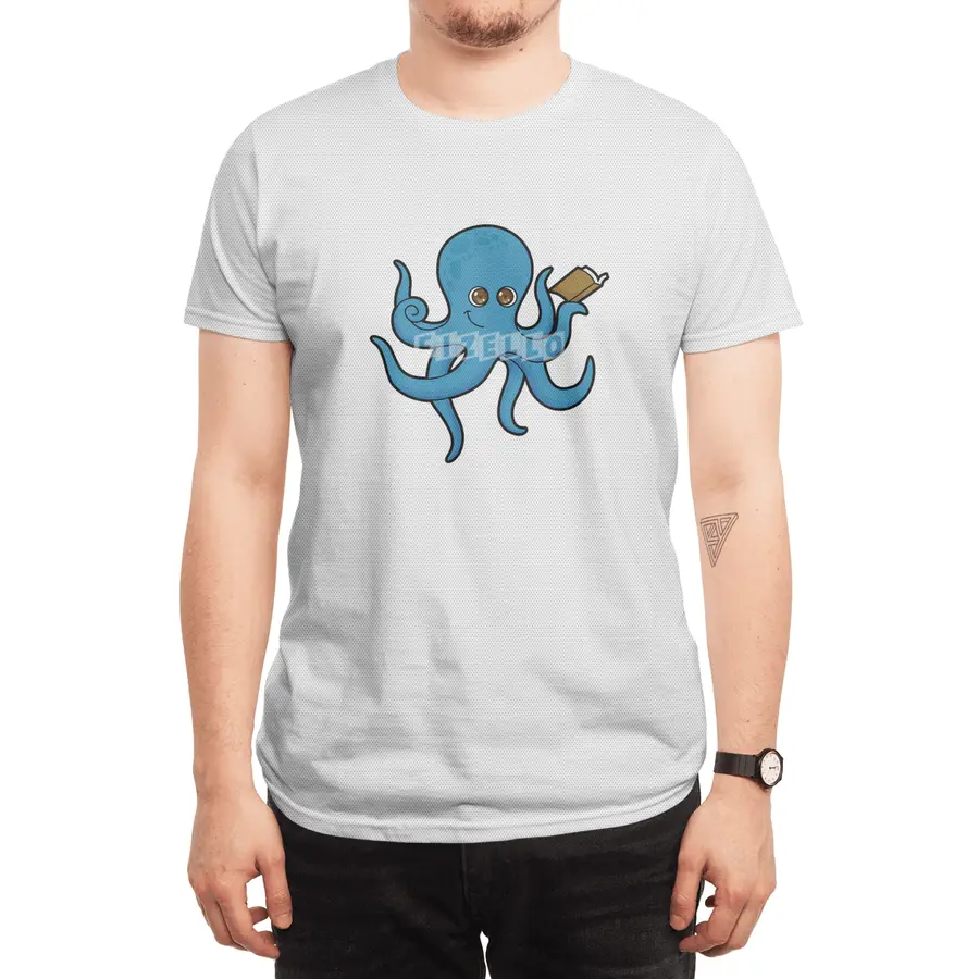 Octopus with Book Spor T-Shirt