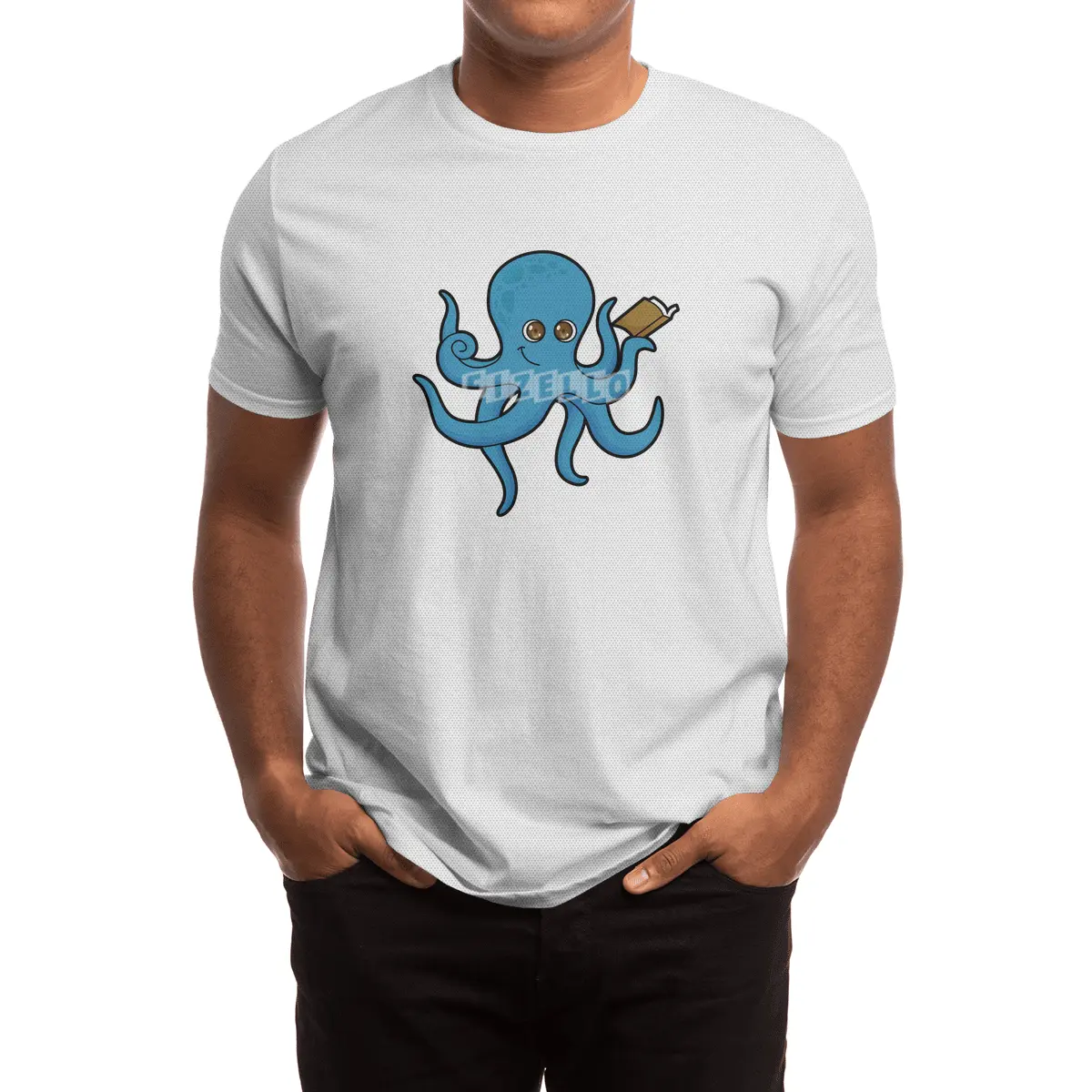 Octopus with Book Spor T-Shirt
