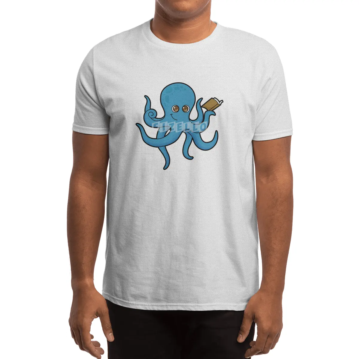 Octopus with Book Spor T-Shirt