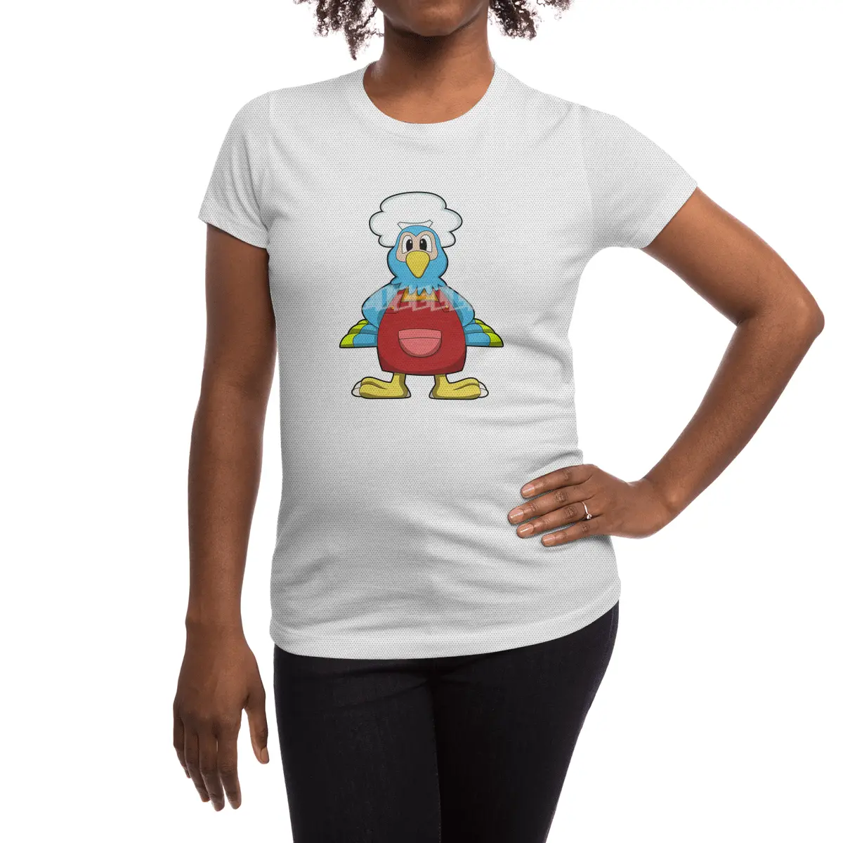 Parrot as Cook with Cooking apron Spor T-Shirt