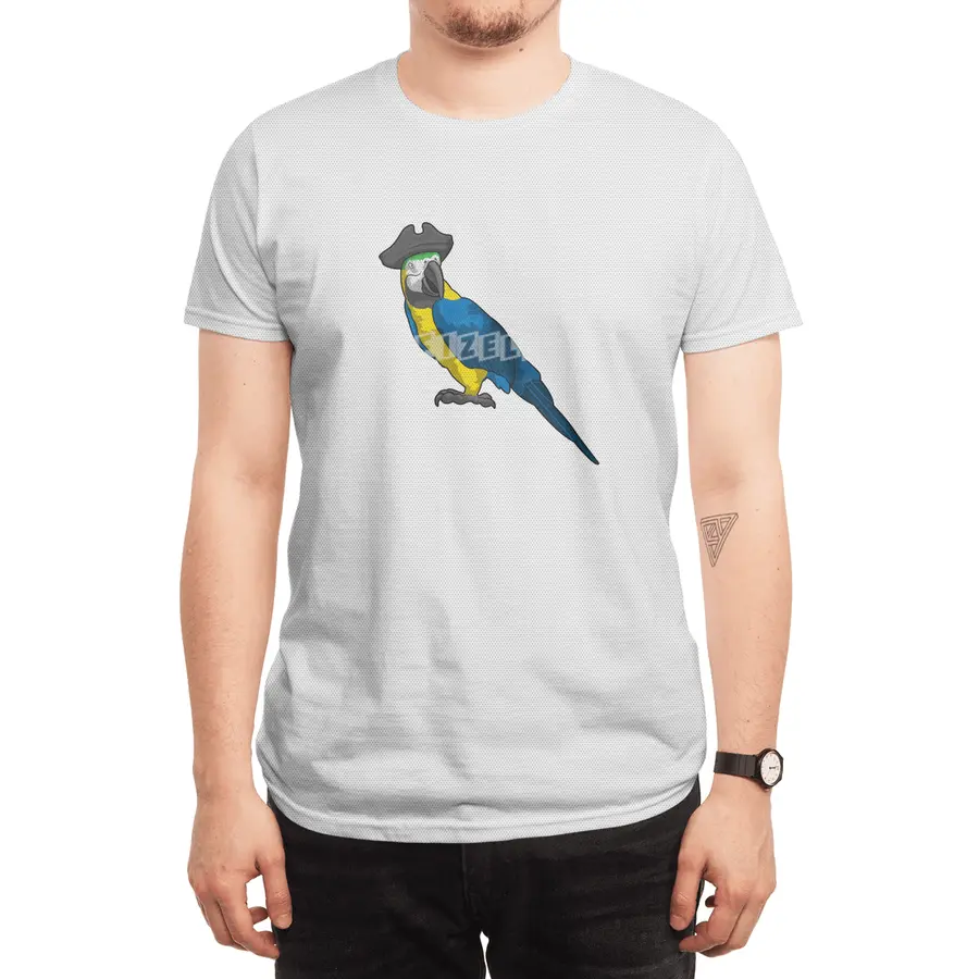 Parrot as Pirate with Hat Spor T-Shirt