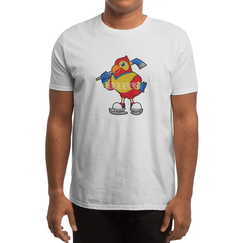 Parrot at Ice hockey with Ice hockey stick Spor T-Shirt