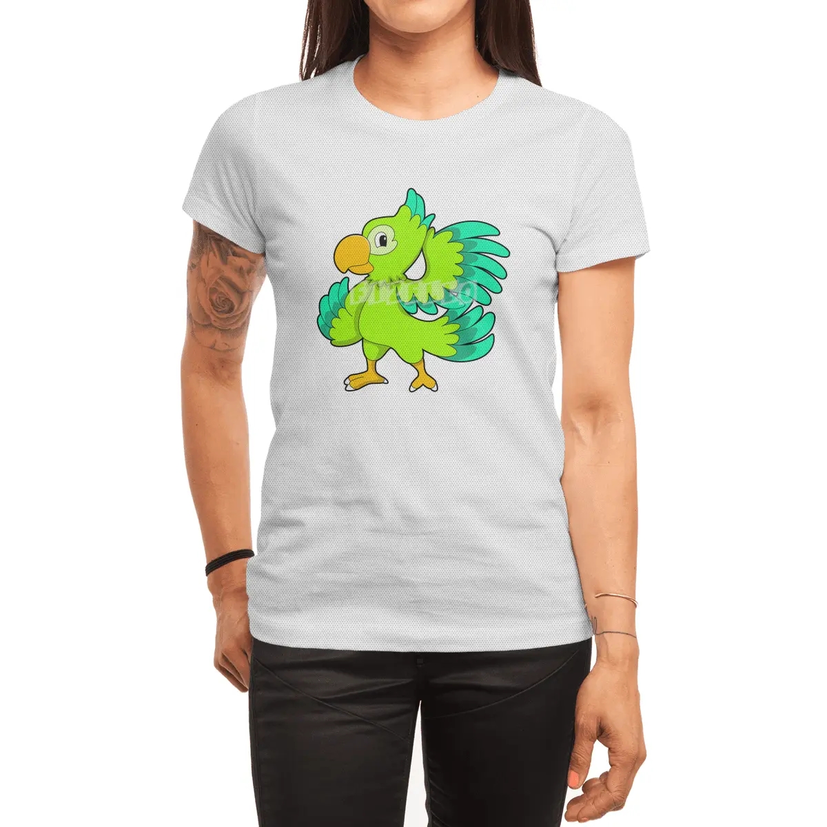Parrot green Spor T-Shirt