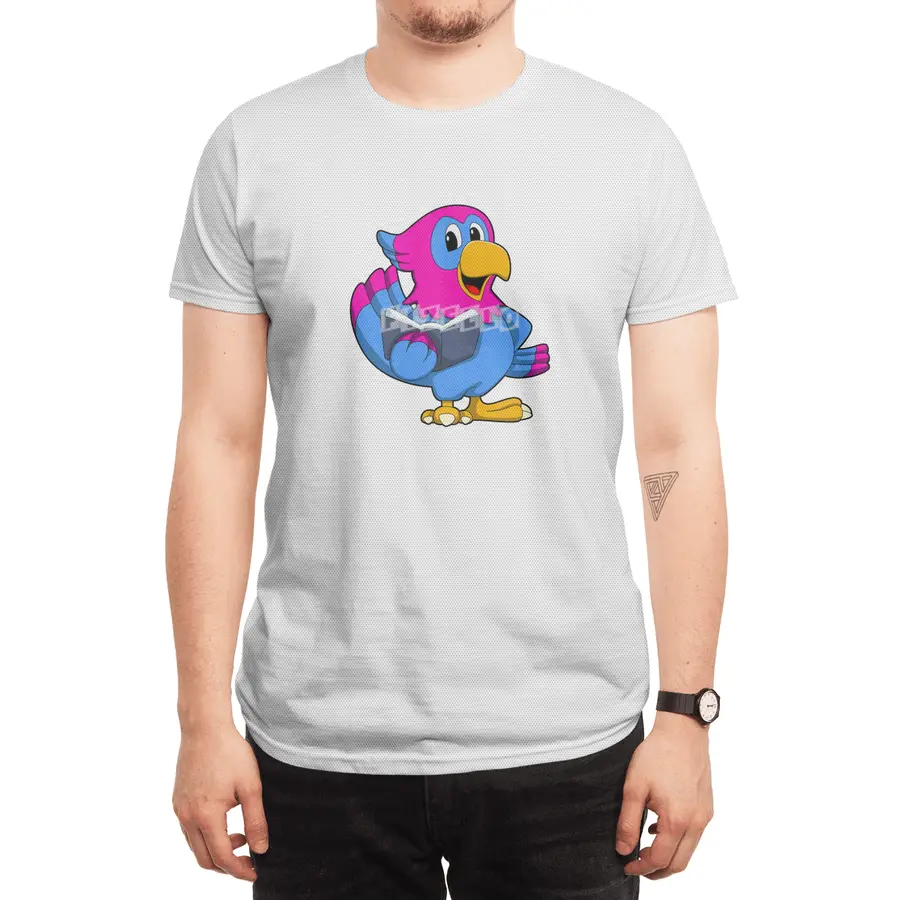 Parrot with Book Spor T-Shirt