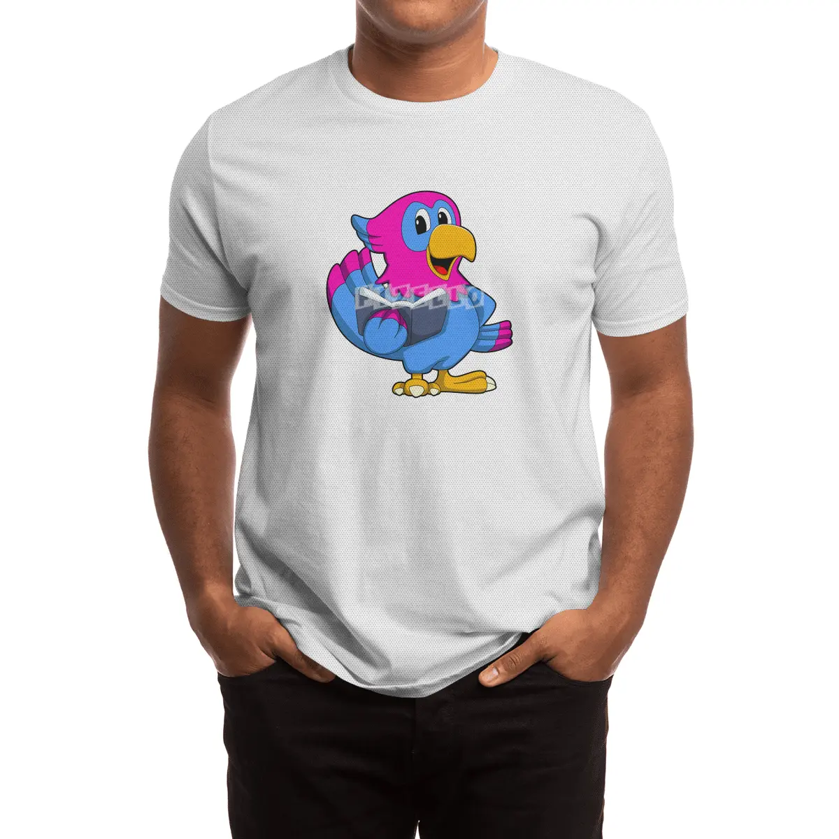 Parrot with Book Spor T-Shirt