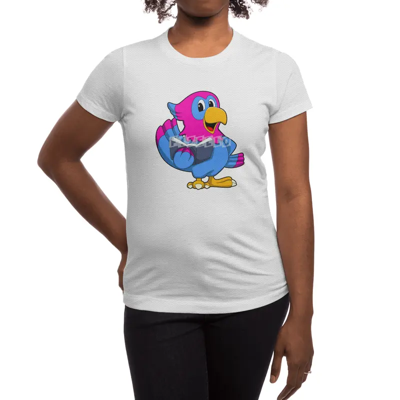 Parrot with Book Spor T-Shirt