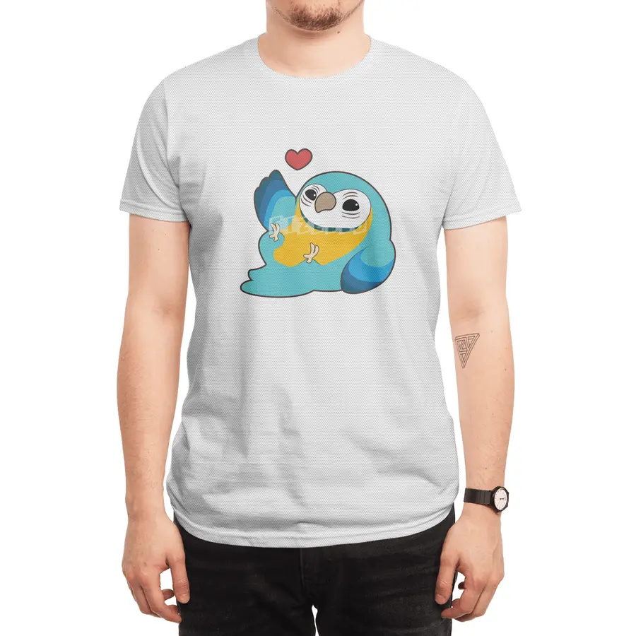Parrot with Heart Spor T-Shirt