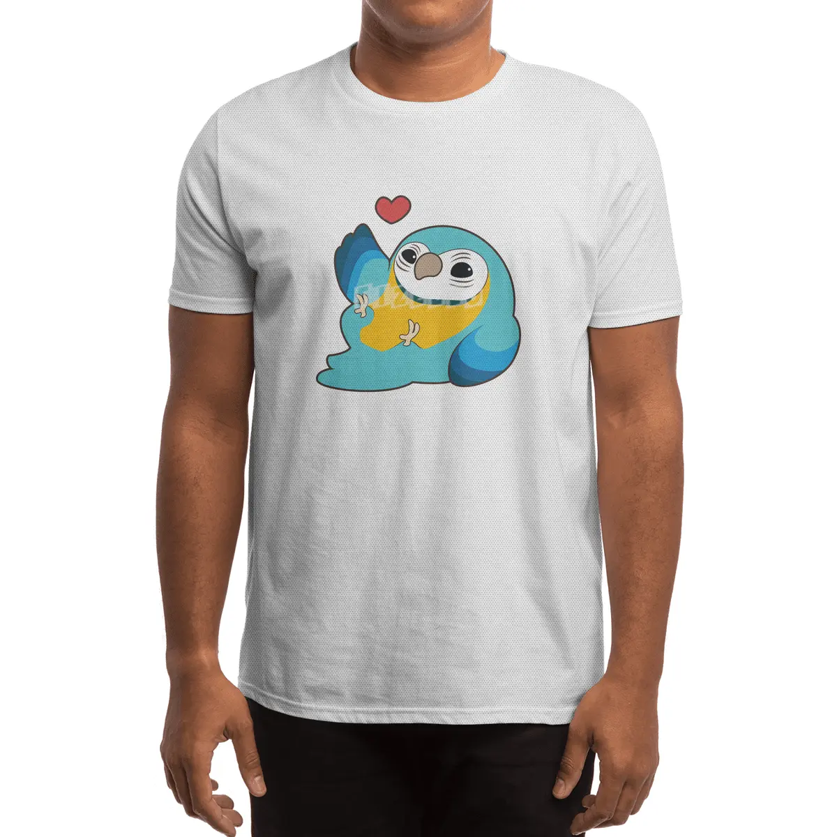 Parrot with Heart Spor T-Shirt