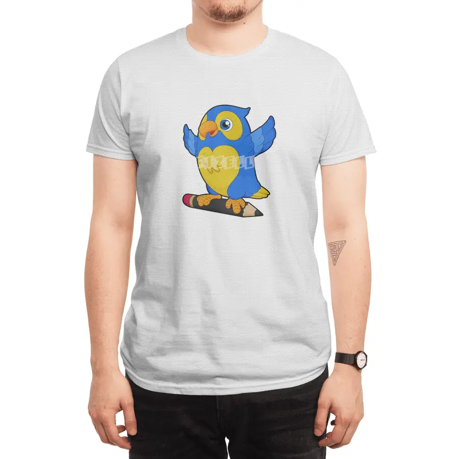 Parrot with Pencil Spor T-Shirt