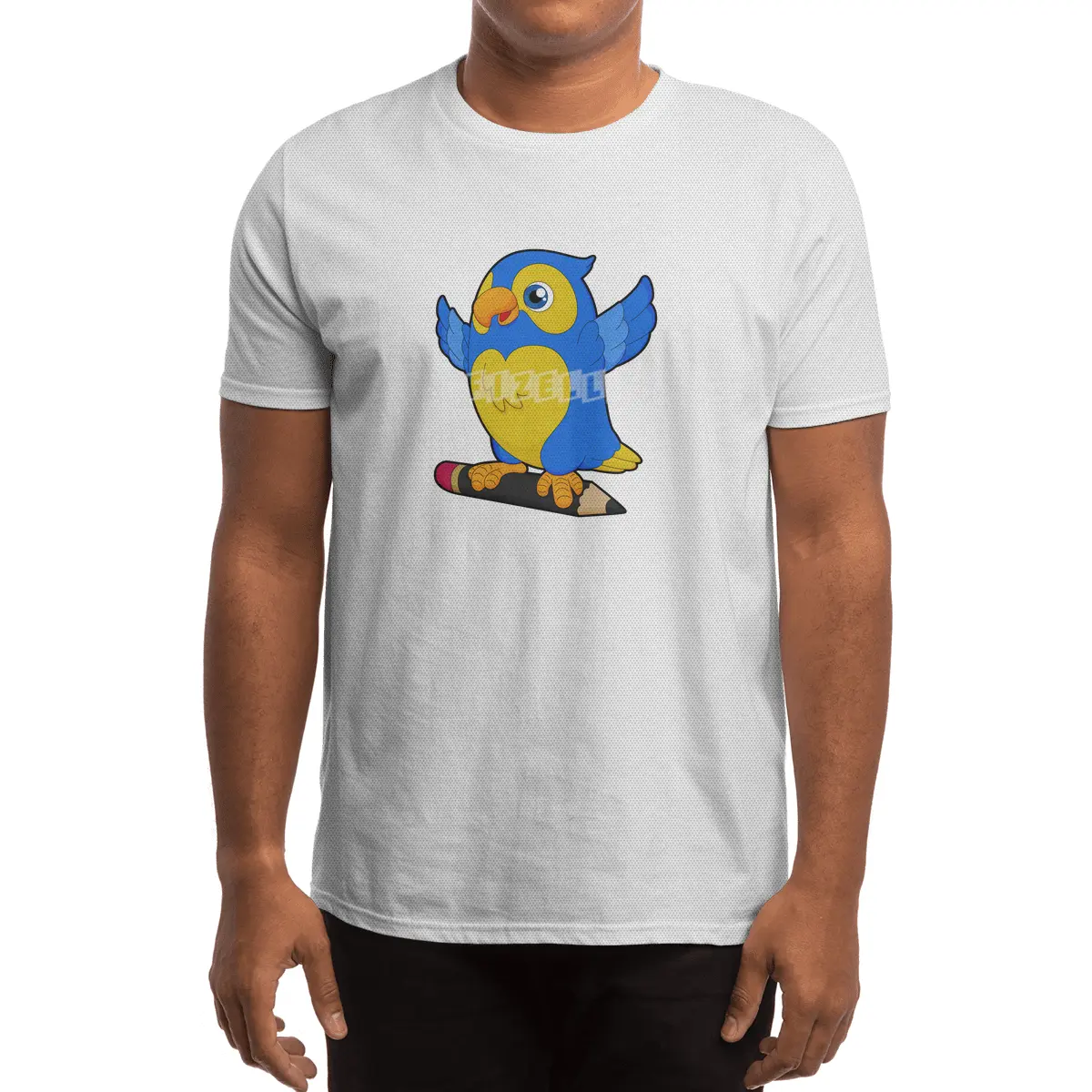 Parrot with Pencil Spor T-Shirt
