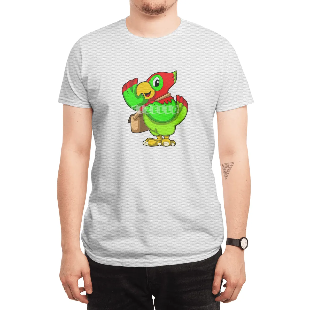 Parrot with Purse Spor T-Shirt