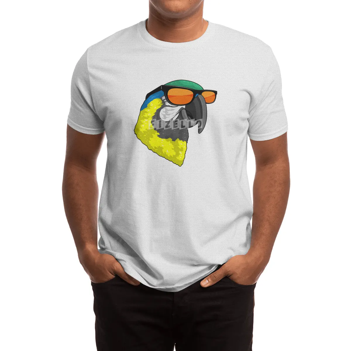 Parrot with Sunglasses Spor T-Shirt