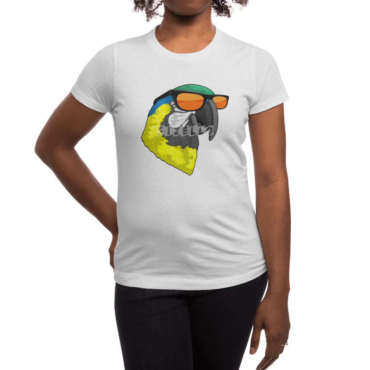 Parrot with Sunglasses Spor T-Shirt
