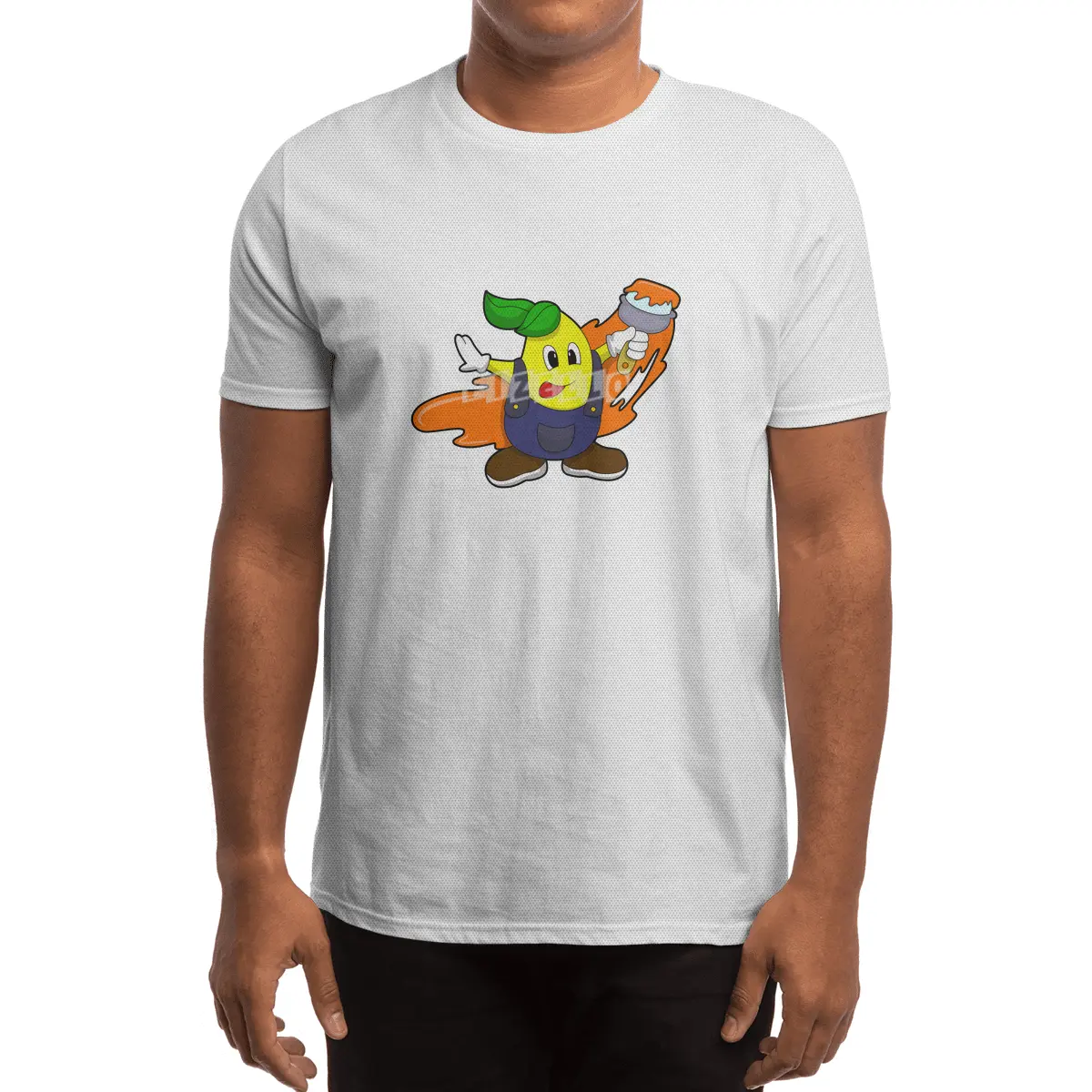 Pear as Painter with Paint brush Spor T-Shirt