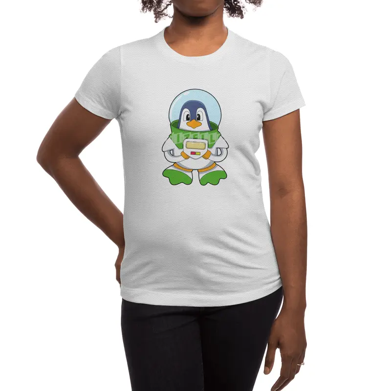 Penguin as Astronaut with Costume Spor T-Shirt