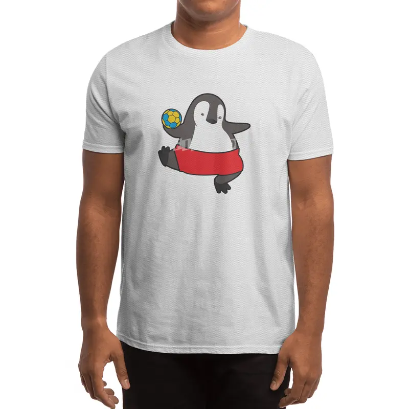 Penguin as Handball player with Handball Spor T-Shirt