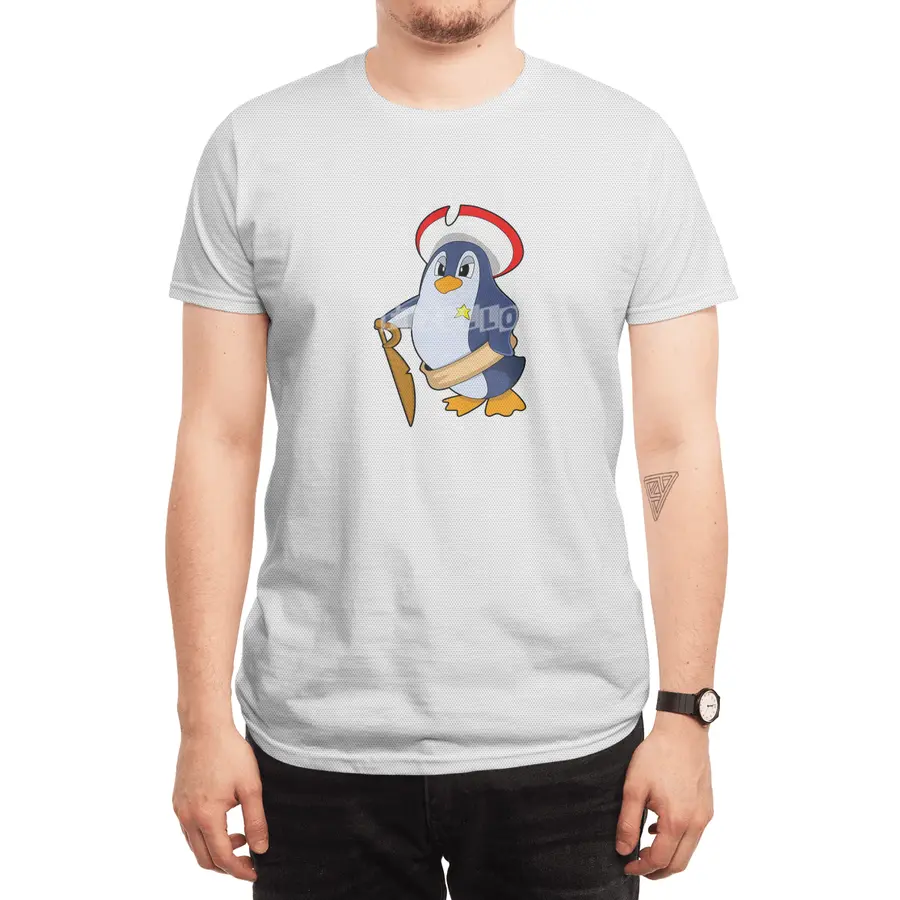 Penguin as Pirate with Hat Spor T-Shirt