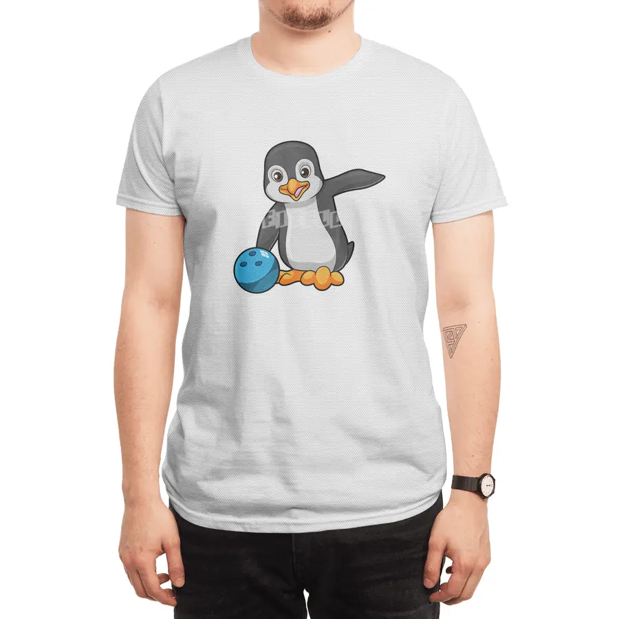 Penguin at Bowling with Bowling ball Spor T-Shirt