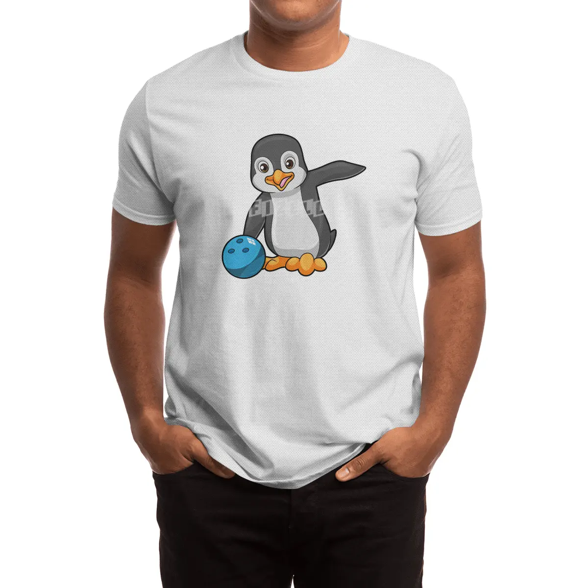 Penguin at Bowling with Bowling ball Spor T-Shirt