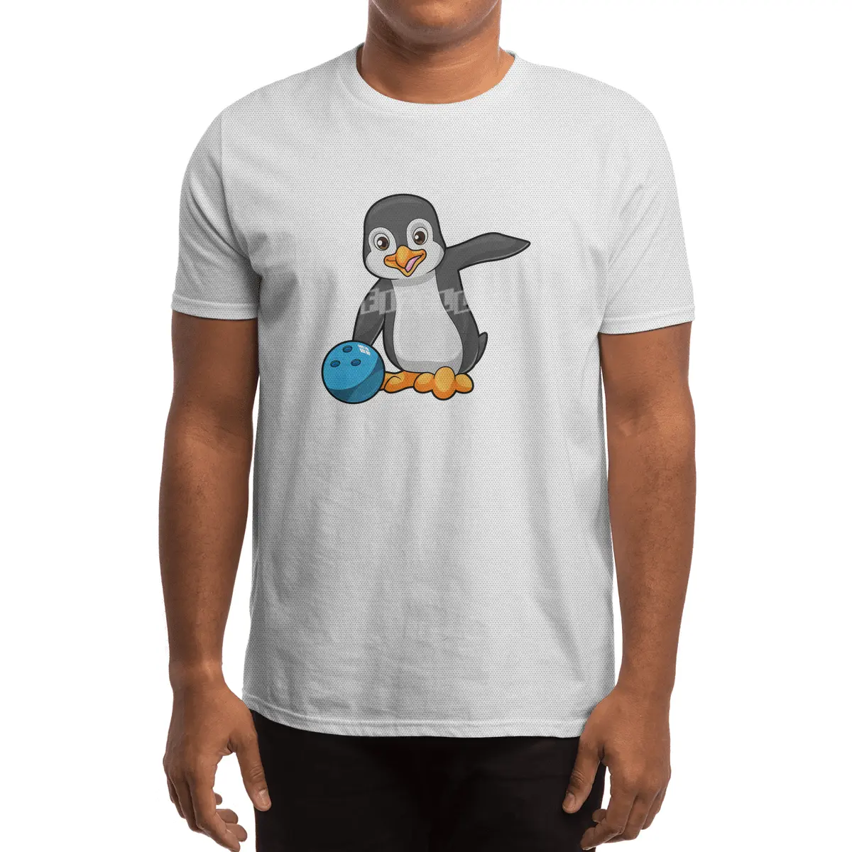 Penguin at Bowling with Bowling ball Spor T-Shirt