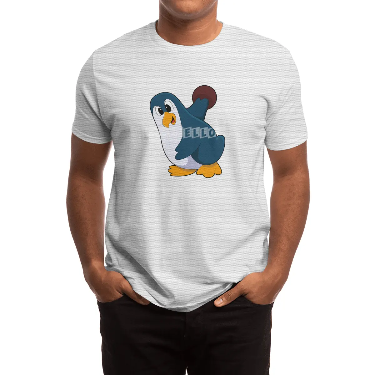 Penguin at Bowling with Bowling ball Spor T-Shirt