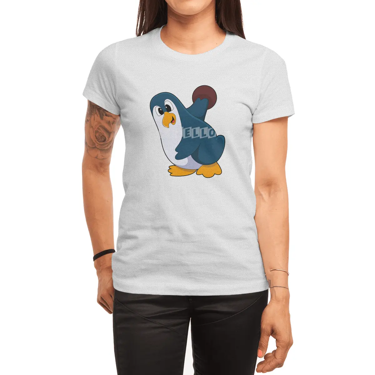 Penguin at Bowling with Bowling ball Spor T-Shirt