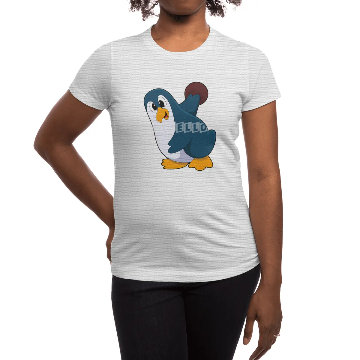 Penguin at Bowling with Bowling ball Spor T-Shirt